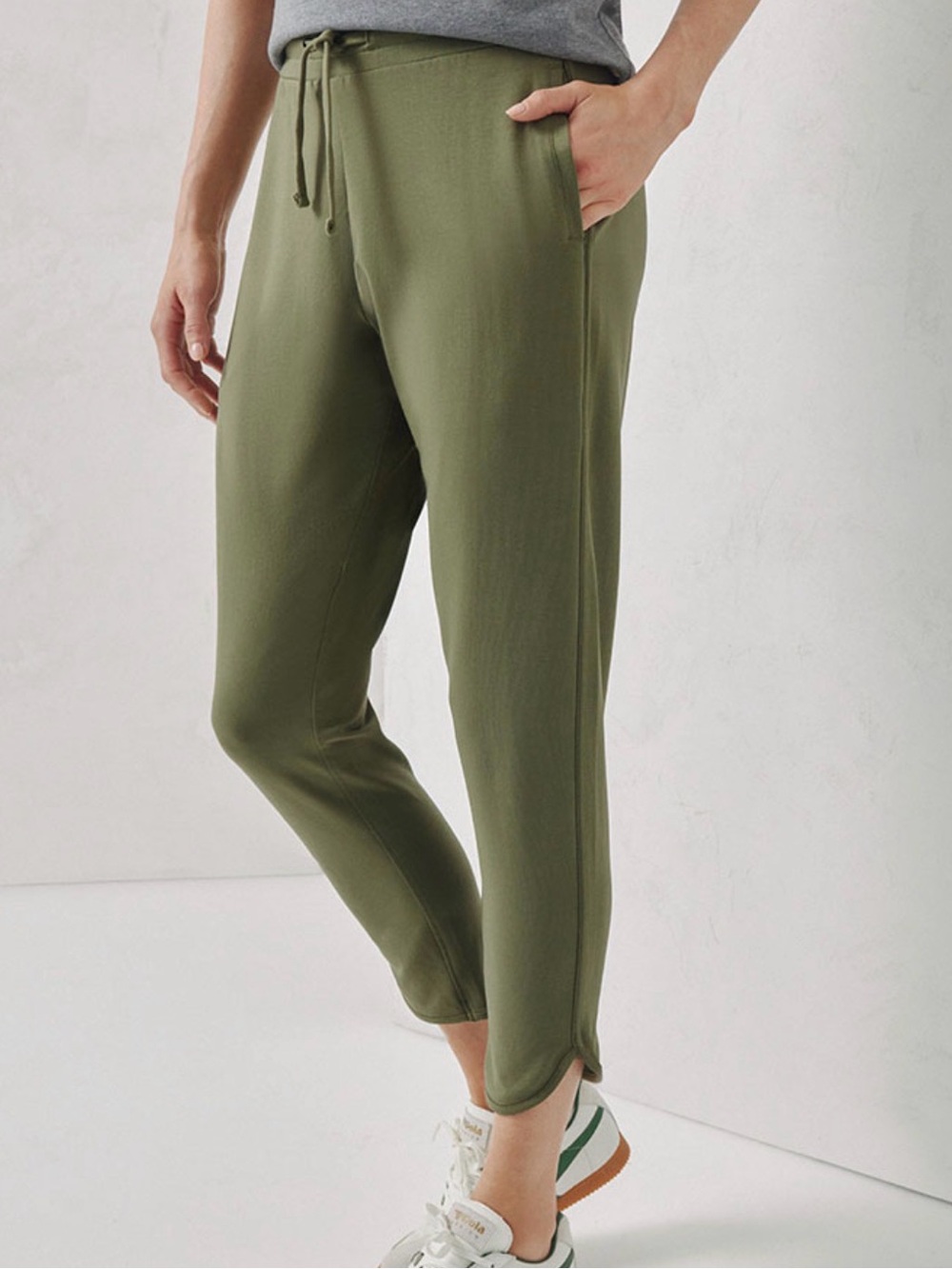 Pact Stretch French Terry Tulip Hem Pants